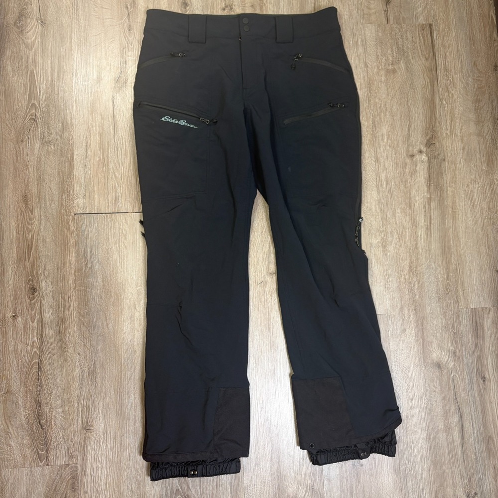 Eddie Bauer First Ascent Men Large Black Ski Snowboard Pants Snowboarding L